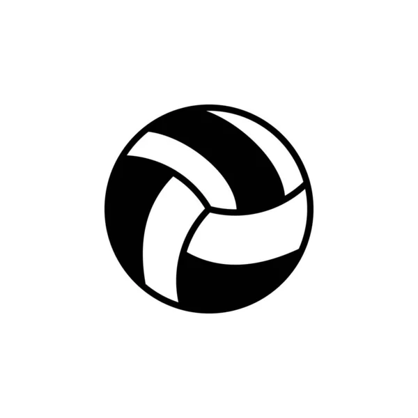 Voleybol Katı Hat Simgesi Resimli Logo Şablonu Birçok Amaç Çin — Stok Vektör