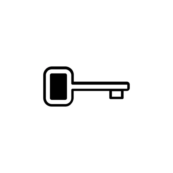 Key Solid Line Icon Vector Illustration Logo Template Inglés Adecuado — Vector de stock