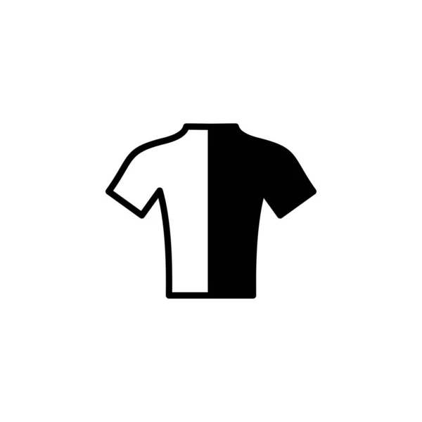 Tričko Móda Polo Oblečení Solid Line Icon Vector Ilustration Logo — Stockový vektor