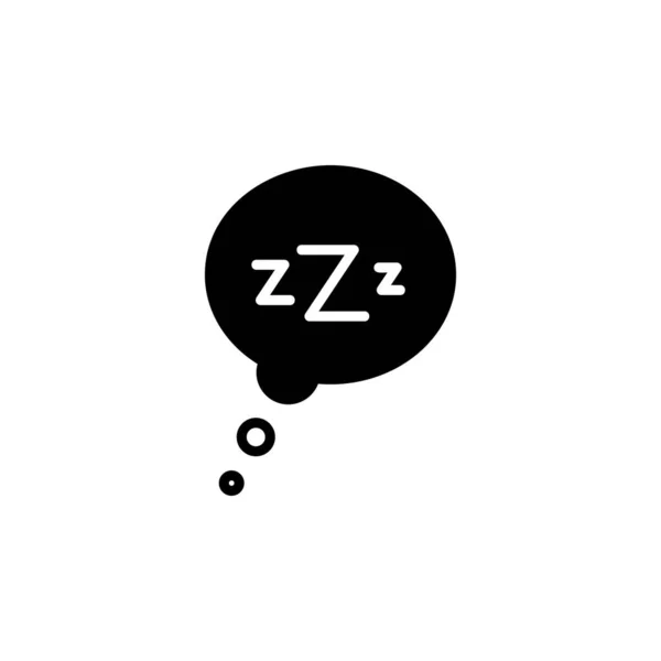 Sleep Nap Night Solid Line Icon Vector Illustration Logo Template — Stock Vector