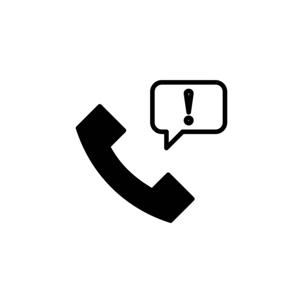 Call Centre Telephone Solid Line Icon Vector Illustration Logo Template — Stock Vector