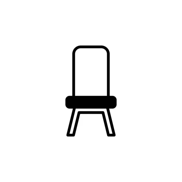 Chair Seat Solid Line Icon Vector Illustration Logo Template Suitable — Stock Vector