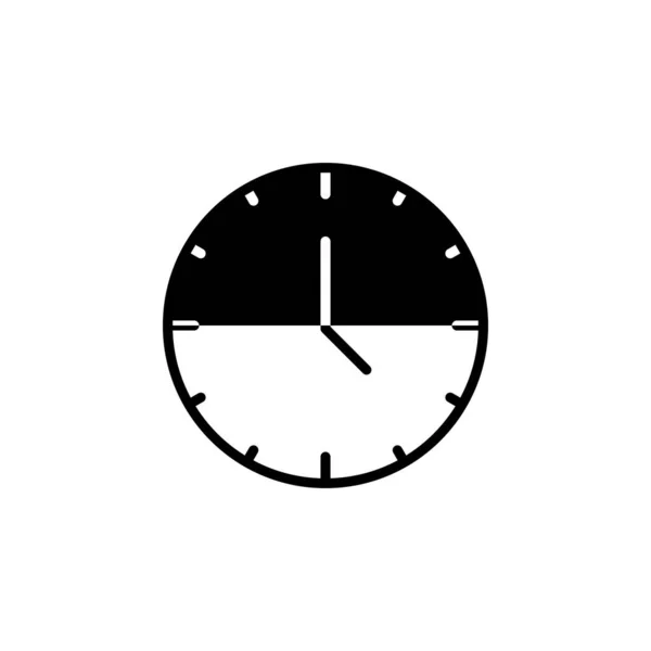 Ρολόι Χρονοδιακόπτης Πρότυπο Λογότυπου Εικονογράφησης Διανυσματικής Απεικόνισης Στερεάς Γραμμής Χρόνου — Διανυσματικό Αρχείο