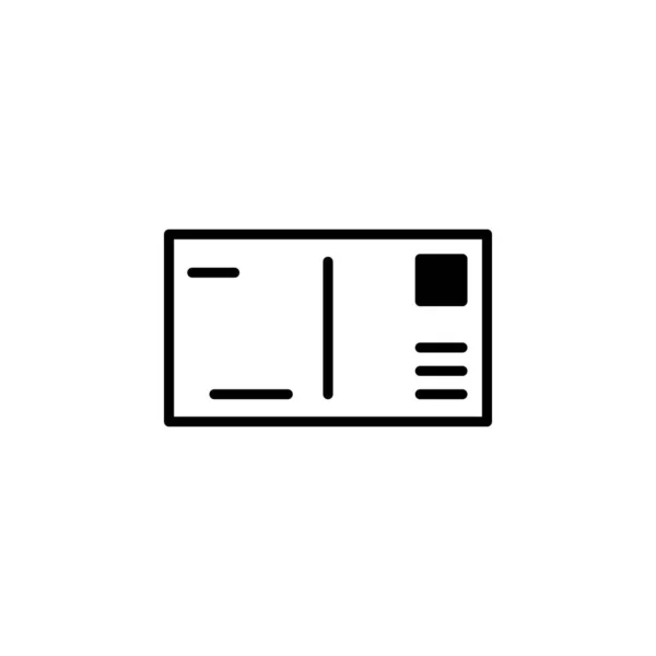 Modèle Logo Illustration Vectorielle Icône Ligne Solide Poste Lettre Courrier — Image vectorielle