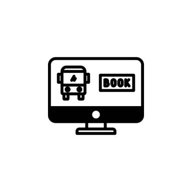 Rezervasyon, Bilet, Solid Line Simge Vektör İllüstrasyon Logo Şablonu. Birçok Amaç İçin Uygun.