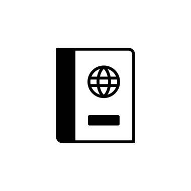 Pasaport, Seyahat, İş Sağlamlığı Hattı Simge Tanımlama Logosu Şablonu. Birçok Amaç İçin Uygun.