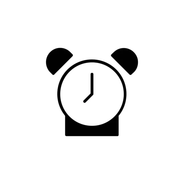 Allarme Timer Solid Line Icon Vector Illustration Logo Template Adatto — Vettoriale Stock