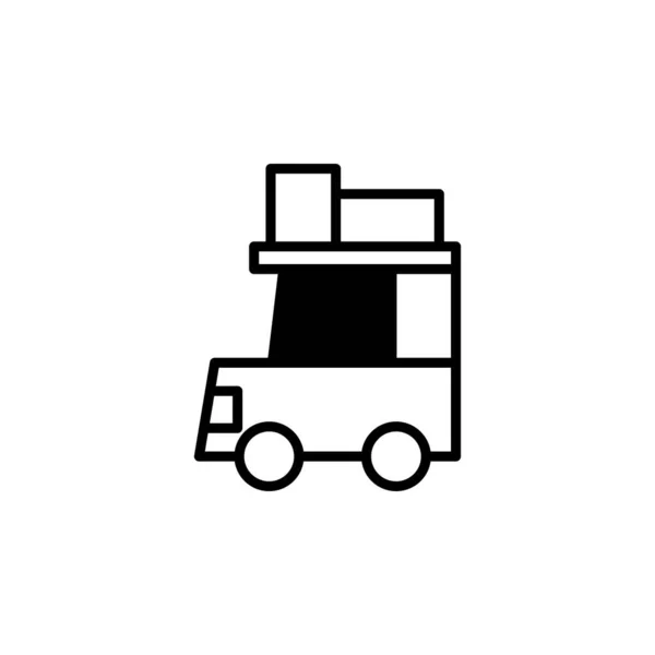 Bil Automobile Transport Solid Linje Ikon Vektor Illustration Logotyp Mall — Stock vektor