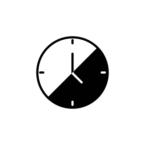 Hodiny Timer Time Solid Line Icon Vector Illustration Logo Template — Stockový vektor