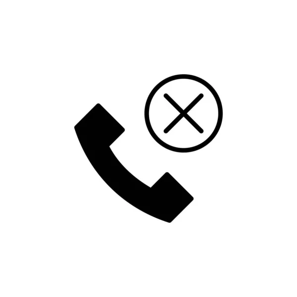 Call Centrum Telefon Solid Line Icon Vector Ilustration Logo Template — Stockový vektor