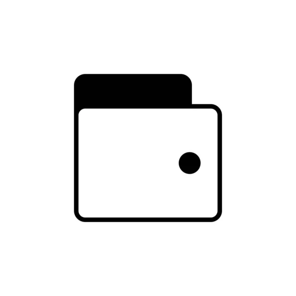 Peněženka Úspora Solid Line Icon Vector Illustration Logo Template Vhodné — Stockový vektor