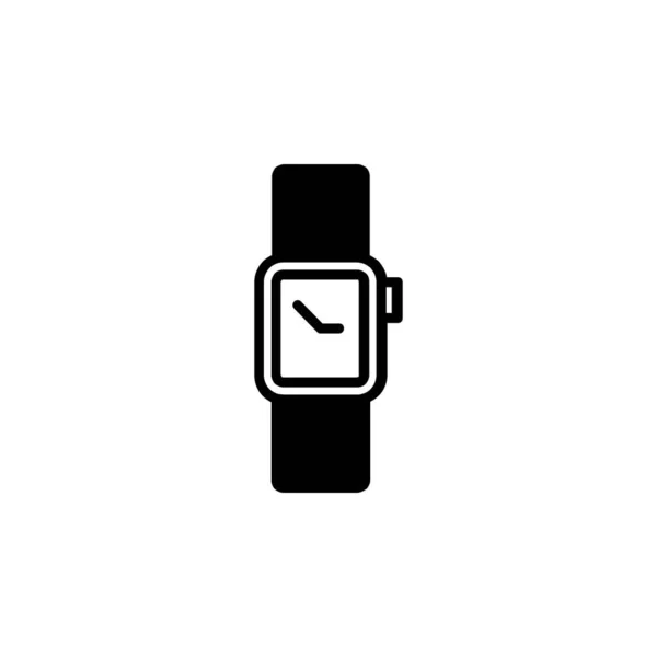 Assistir Relógio Pulso Relógio Tempo Solid Line Icon Vector Ilustração —  Vetores de Stock