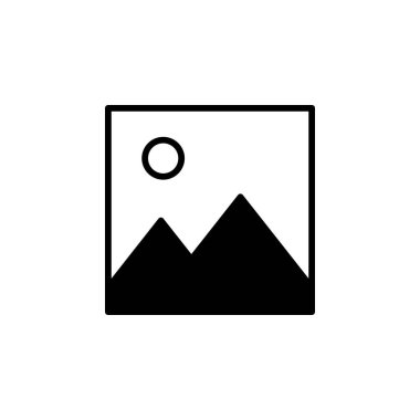 Resim, Galeri, Görüntü Katı Satır Simgesi Vektör Resimleri Logo Şablonu. Birçok Amaç İçin Uygun.