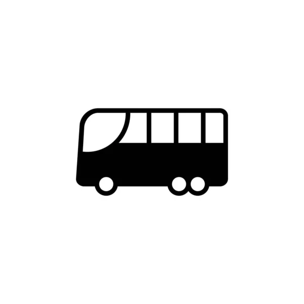 Bus Autobus Openbaar Vervoer Solid Line Icon Vector Illustratie Logo — Stockvector