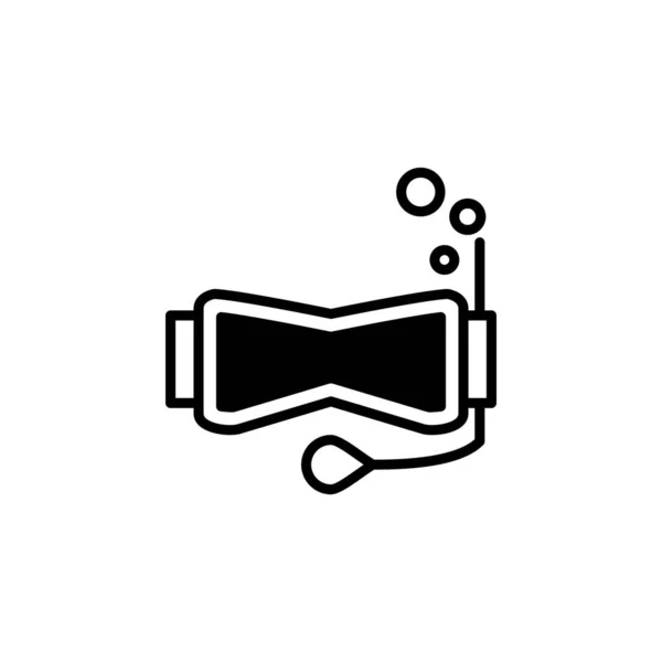 Dalış Maskesi, Şnorkel, Mayo, Şnorkellik, Dalgıç, Dalgıç, Gözlük Katı Hat Simgesi Tanıtım Logosu Şablonu. Birçok Amaç İçin Uygun.