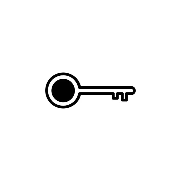 Key Solid Line Icon Vector Illustration Logo Template Inglés Adecuado — Vector de stock