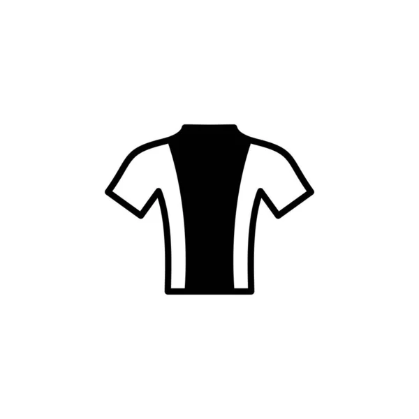 Camicia Moda Polo Abbigliamento Solid Line Icon Vector Illustration Logo — Vettoriale Stock