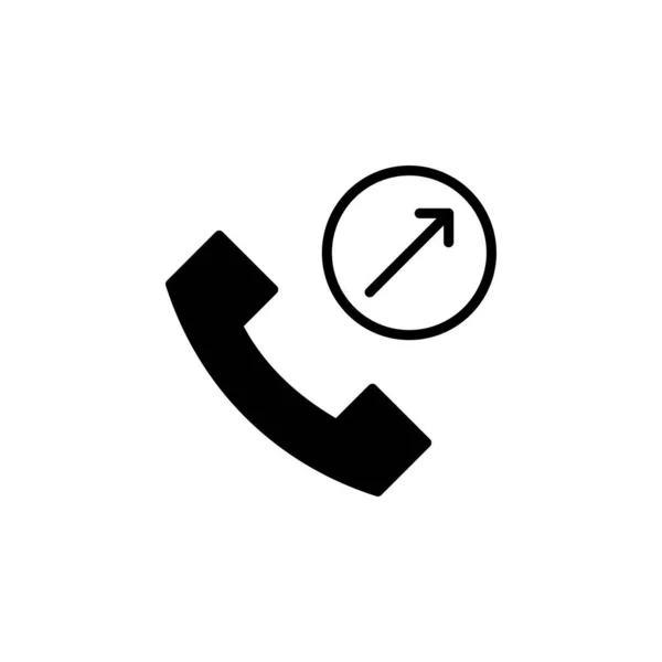 Anruf Zentrum Telefon Solid Line Icon Vector Illustration Logo Template — Stockvektor