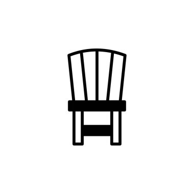 Koltuk, Katı Satır Simge Vektör İllüstrasyon Logosu Şablonu. Birçok Amaç İçin Uygun.