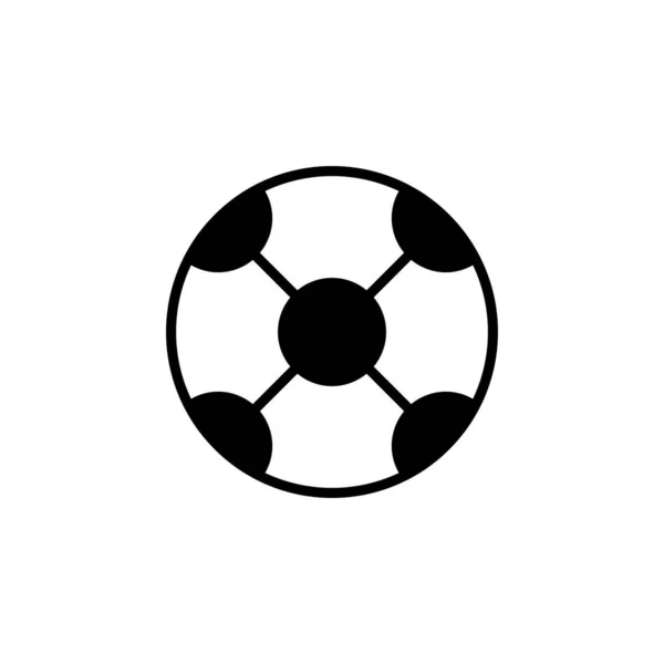 Esporte Bola Jogo Solid Line Icon Vector Ilustração Logo Template —  Vetores de Stock
