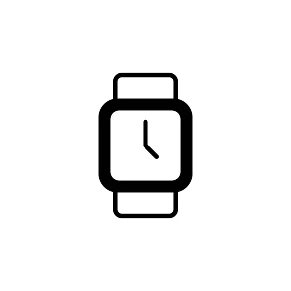 Uhr Timer Time Solid Line Icon Vector Illustration Logo Template — Stockvektor