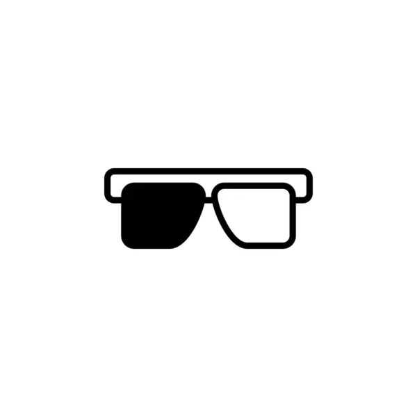 Occhiali Occhiali Sole Occhiali Vista Occhiali Solid Line Icon Vector — Vettoriale Stock
