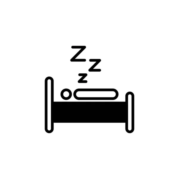 Sueño Siesta Noche Línea Sólida Icono Vector Ilustración Logo Plantilla — Vector de stock