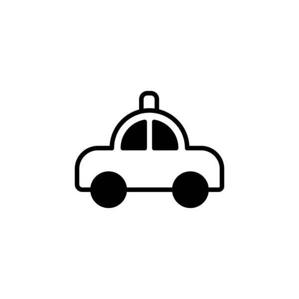 Taxi Taxi Viaggi Trasporti Solid Line Icon Vector Illustration Logo — Vettoriale Stock