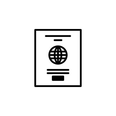 Pasaport ikonu vektör illüstrasyonu