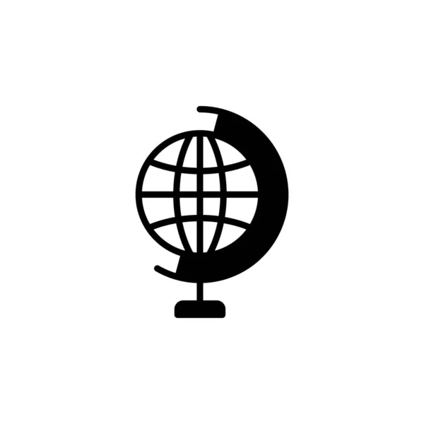Webとモバイルアプリのデザインのための白い背景に隔離された地球のアイコンベクトル地球のロゴコンセプト — ストックベクタ