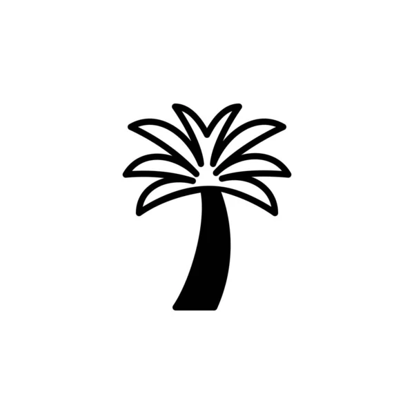 Palmiye Ağacı Simgesi Vektör Illüstrasyon Tasarımı — Stok Vektör
