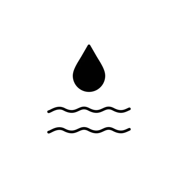 Διάνυσμα Εικονίδιο Σταγόνα Νερού Λεπτή Γραμμή Απομονωμένη Απεικόνιση Συμβόλων Περιγράμματος — Διανυσματικό Αρχείο
