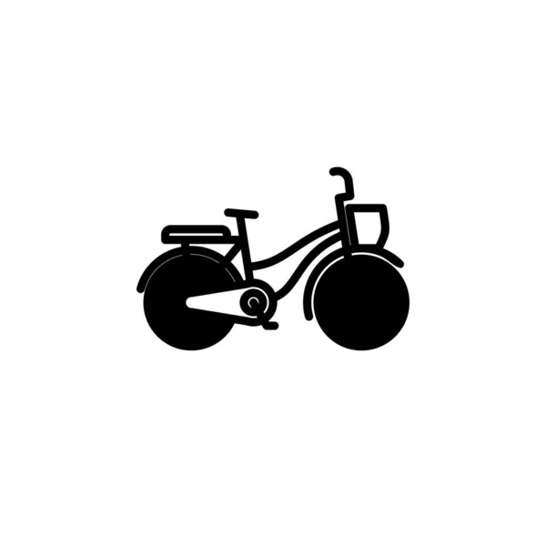 Ícone Bicicleta Ilustração Preto Branco — Vetor de Stock