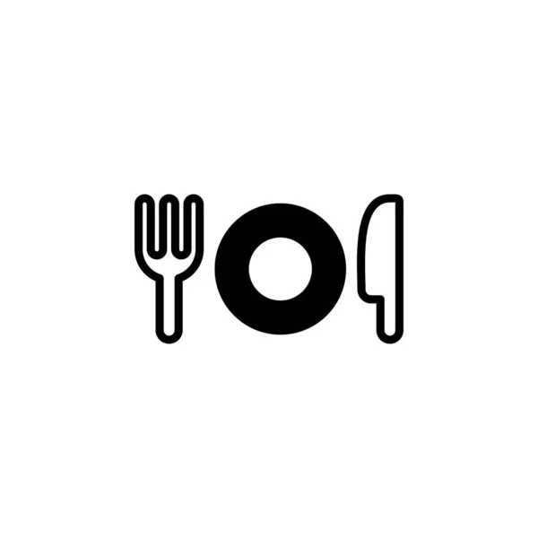 Icono Del Restaurante Vector Ilustración — Vector de stock