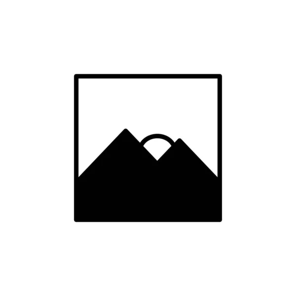 Illustration Vectorielle Une Image Une Icône Montagne — Image vectorielle