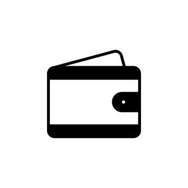 Cüzdan, kredi kartı simgesi vektör illüstrasyonu