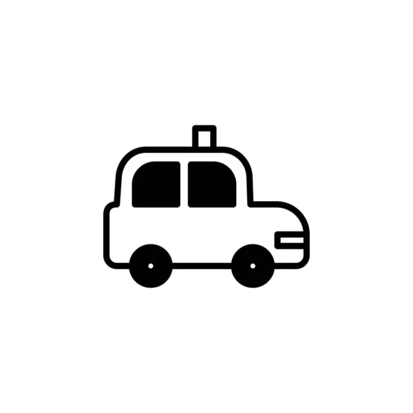 Taxi Cabina Ilustración Del Vector Icono Del Coche — Vector de stock