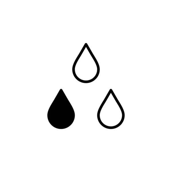 Vector Icono Gota Agua Aislado Fondo Blanco Para Diseño Aplicaciones — Vector de stock