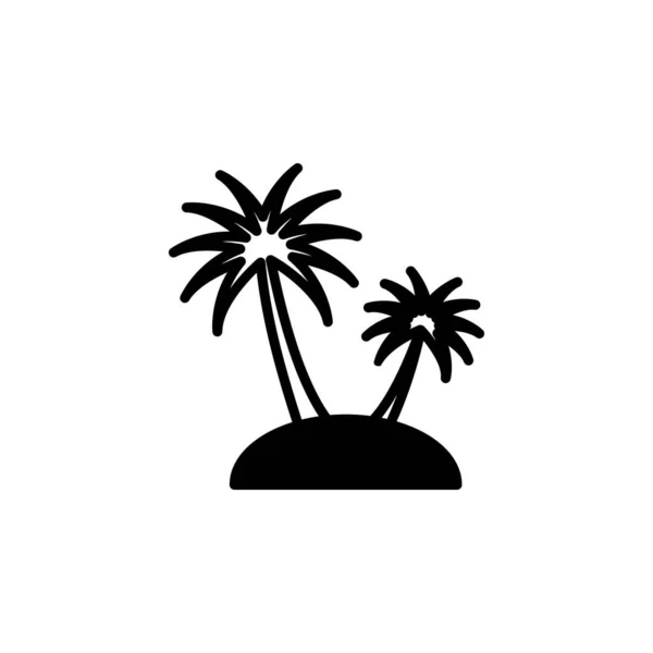 Palmboom Icoon Vector Geïsoleerd Witte Achtergrond Voor Web Mobiele App — Stockvector