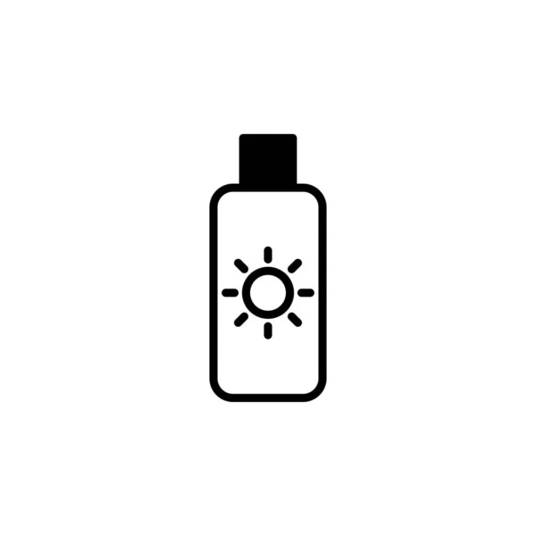 Sunscreen Icon Vector Isolated White Background Lotion Transparent Sign — Archivo Imágenes Vectoriales