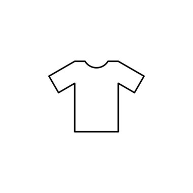 t-shirt ince çizgi vektör simgesi