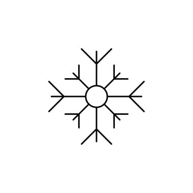 kar Tanesi simgesi vektör çizimi