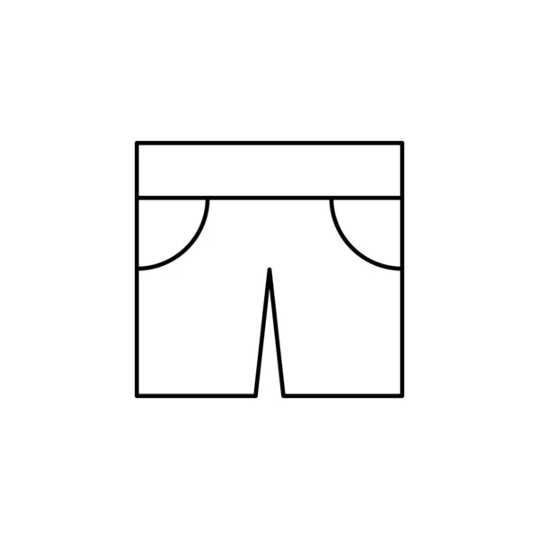 Icona Dei Pantaloncini Semplice Illustrazione Vestiti Icone Vettoriali Web Design — Vettoriale Stock