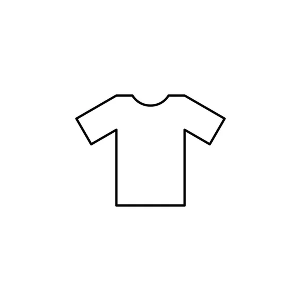 Shirt Tenká Čára Vektoru Ikona — Stockový vektor