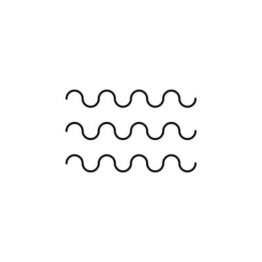 Web ve mobil uygulama tasarımınız için beyaz arkaplanda izole edilmiş dalga simgesi vektörü, ses logosu kavramı