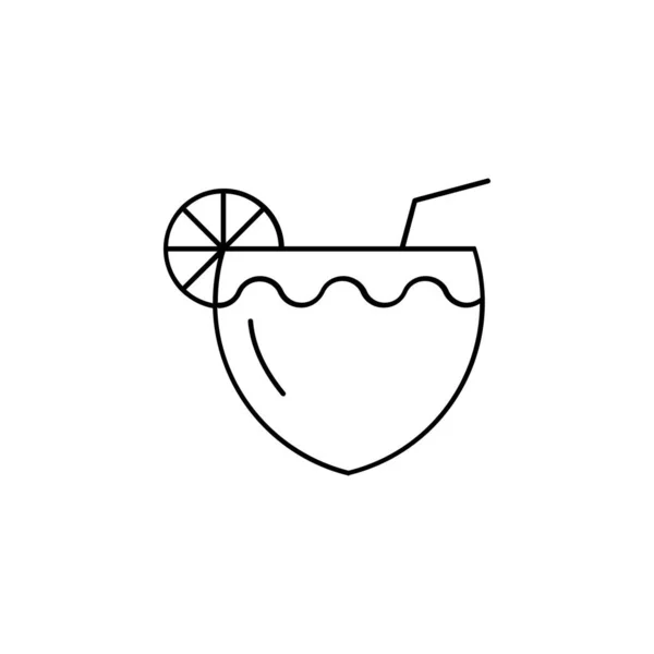 Coconut Drink Saft Symbol Vektor Illustration Design — Stockvektor