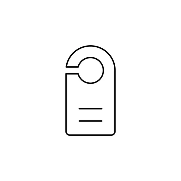 Іконка Готелю Вектор Ізольований Білому Тлі Вішалка Прозорий Знак Лінія — стоковий вектор