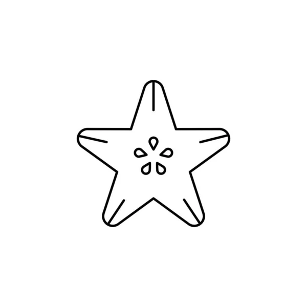 Csillaggyümölcs Ikon Vektor Illusztráció — Stock Vector