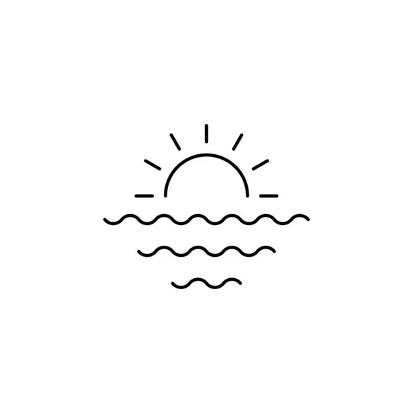 Güneş ikonu vektör çizim şablonu