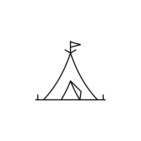 Икона Палатки Стиль Плоского Дизайна — стоковый вектор